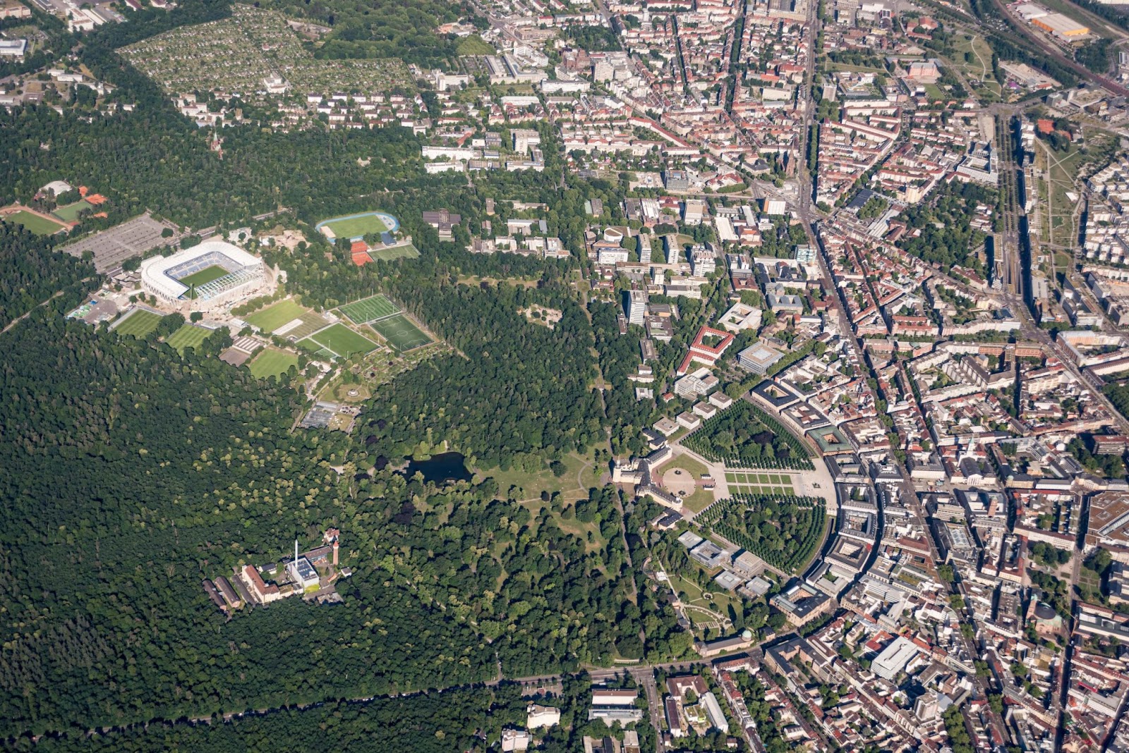 Karlsruhe aus der Luft