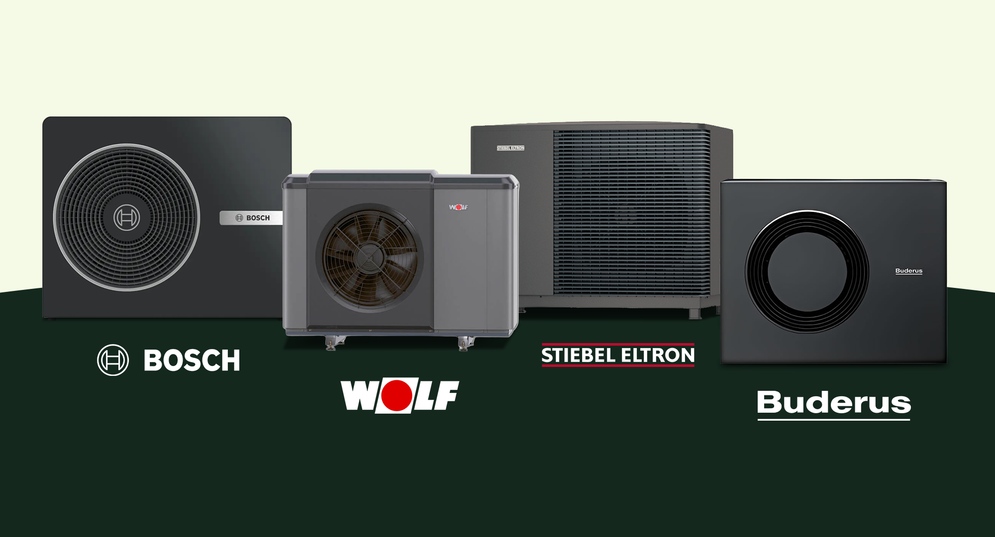 Grafik mit verschiedenen Wärmepumpen-Modellen