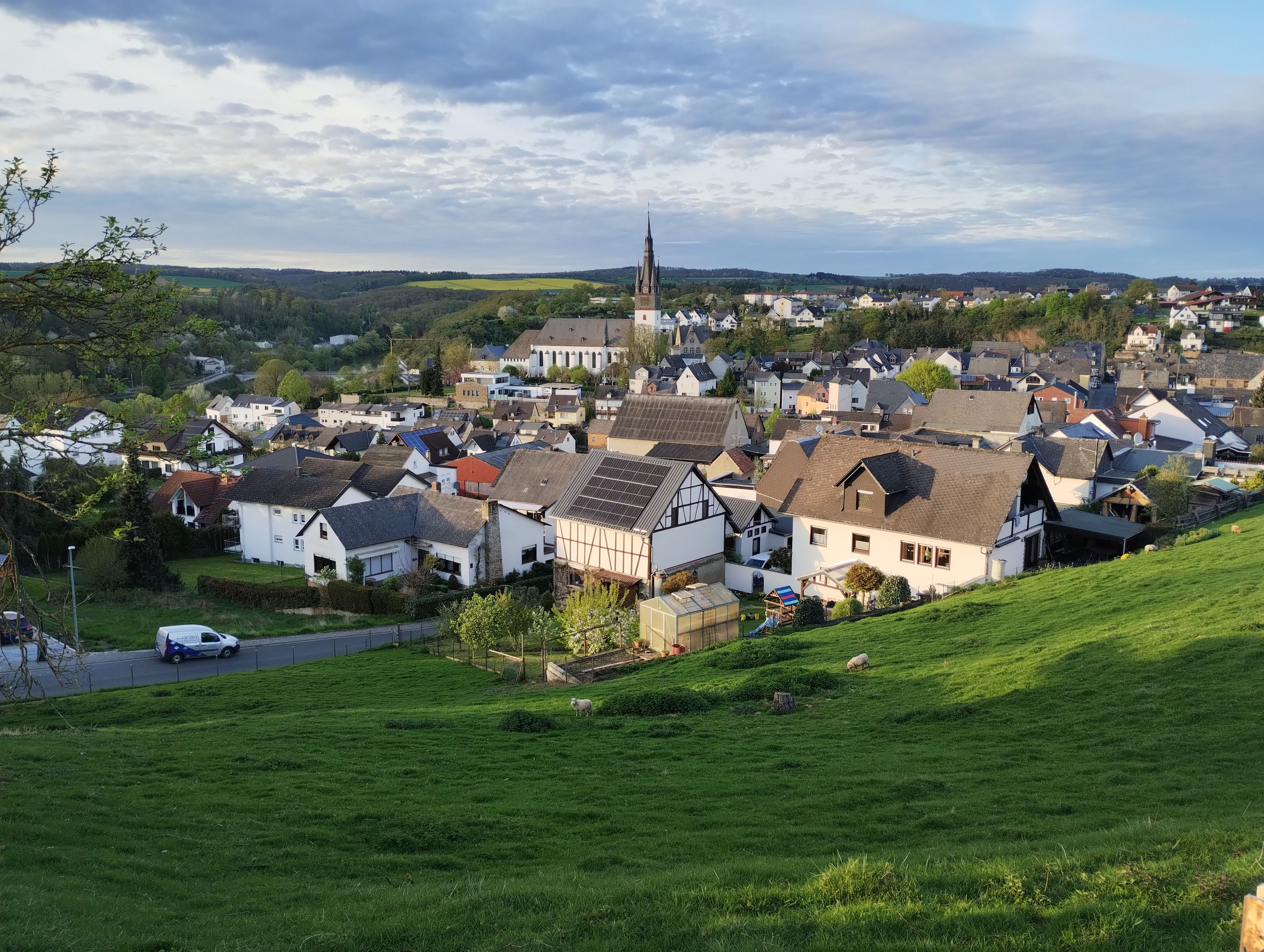 Aufnahme eines Dorfs in Hessen