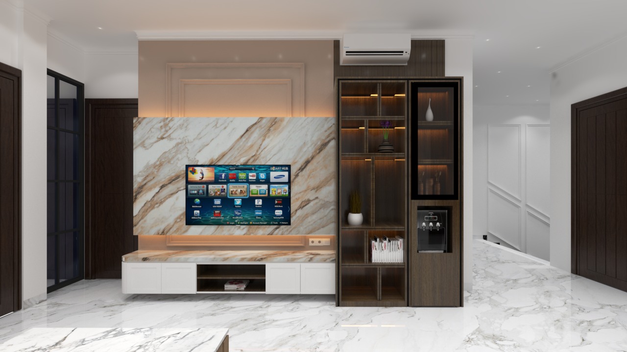 Modern Brown Living Room with Warm Earthy Tones, Soft Light Brown Layers, and Elegant Gold Accents for a Refined Look