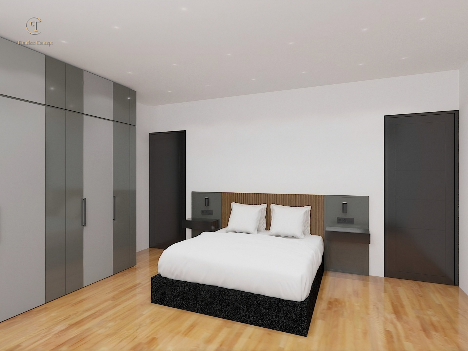 A Calm and Elegant Master Bedroom Where Every Detail is Thoughtfully Designed to Create a Space That Feels Effortlessly Luxurious, Warm, and Perfectly Made for True Rest and Comfort
