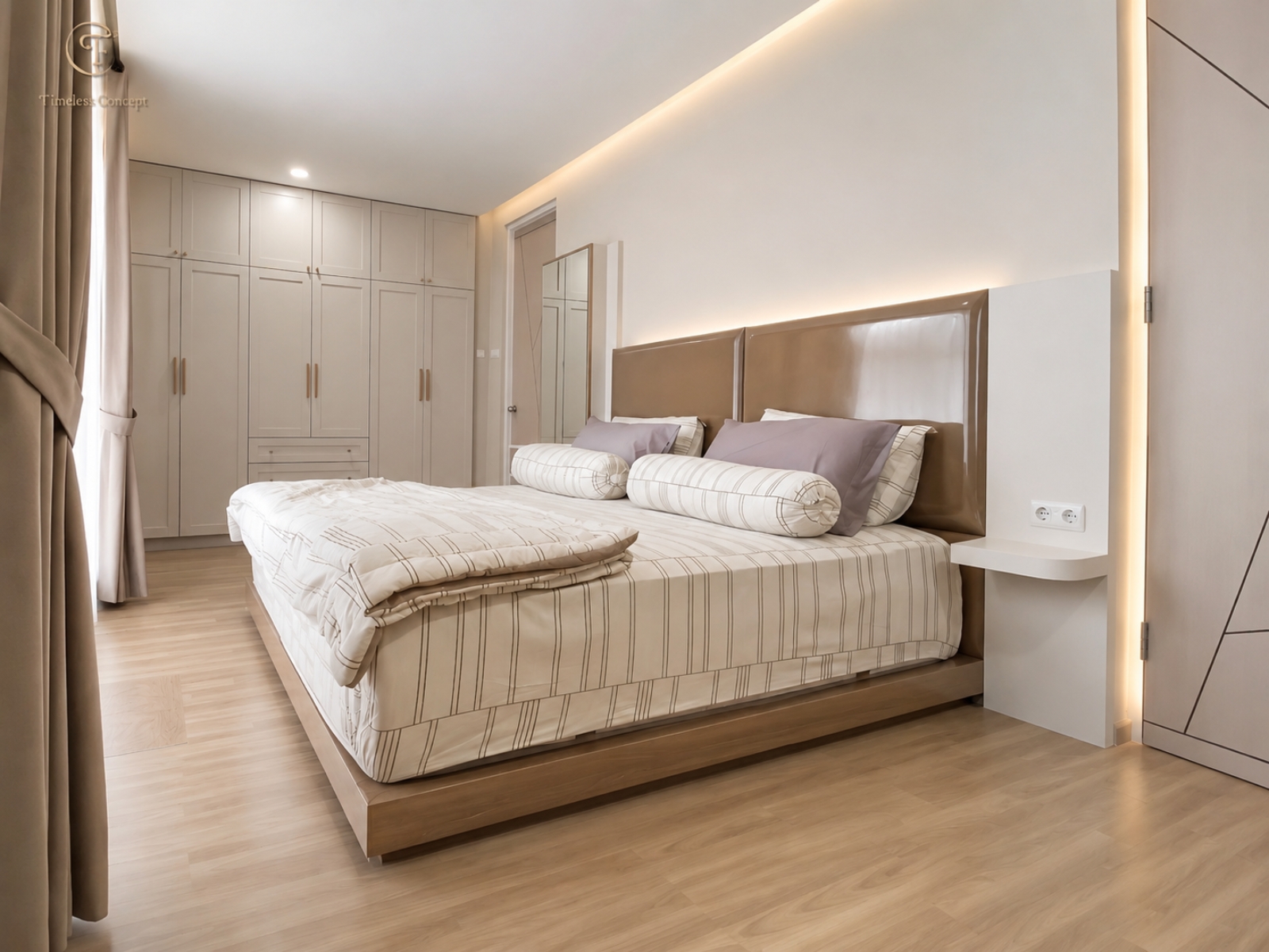 Modern Earth Tone Sanctuary Minimalist Interior Design with Warm Natural Textures & Timeless Comfort