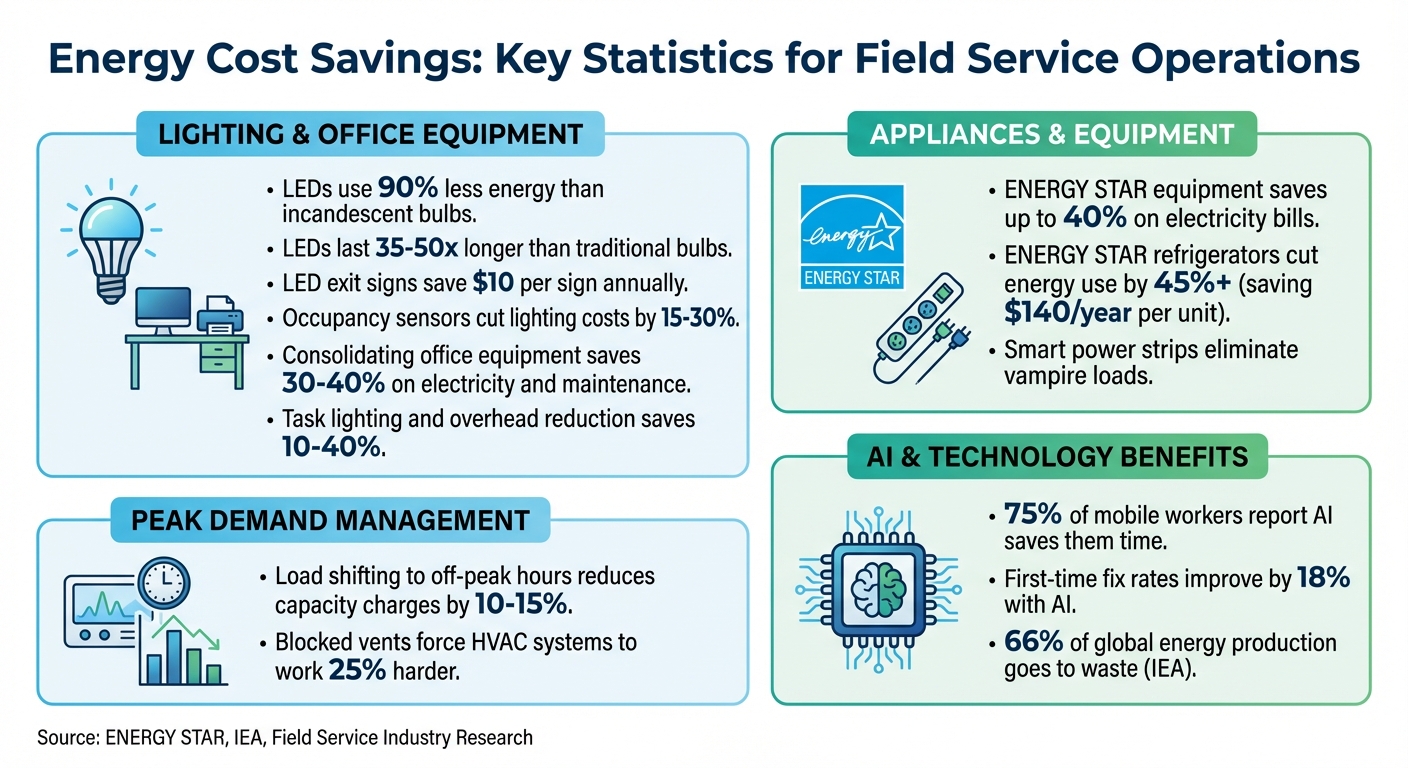 Energy Cost Savings Statistics for Field Service Operations