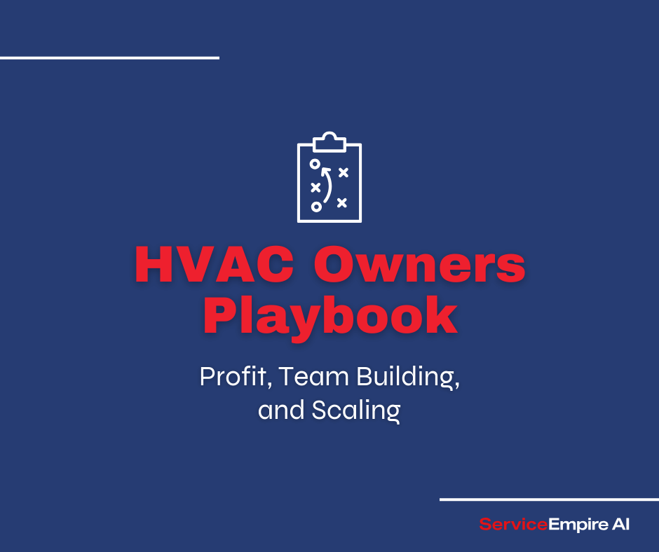navy background, playbook icon, with words "hvac owners playbook"