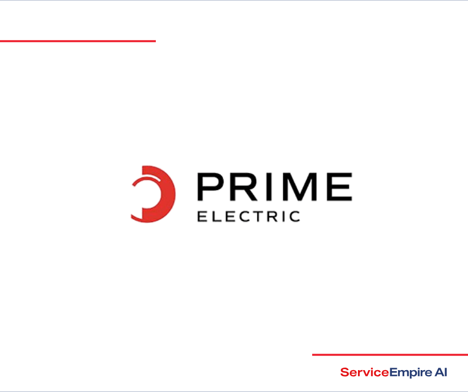 prime electric logo on white background