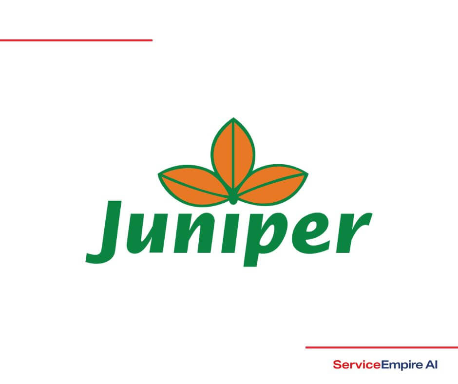 juniper landscaping logo on white background