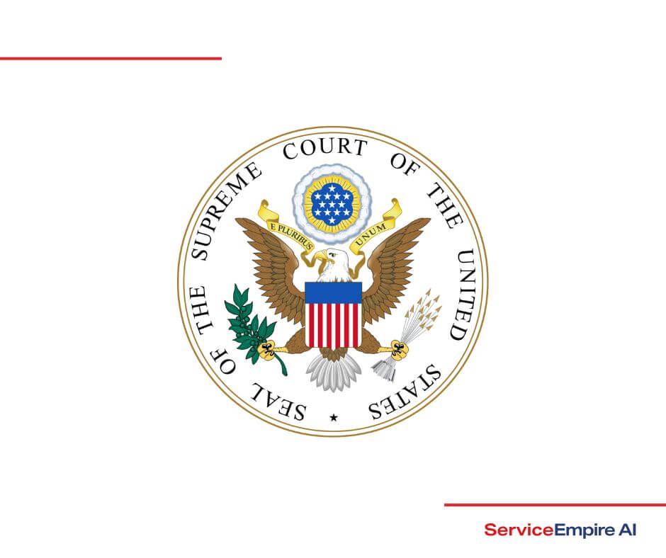 US Supreme Court logo on white background