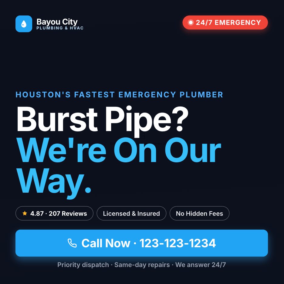 ad example for emergency plumber service