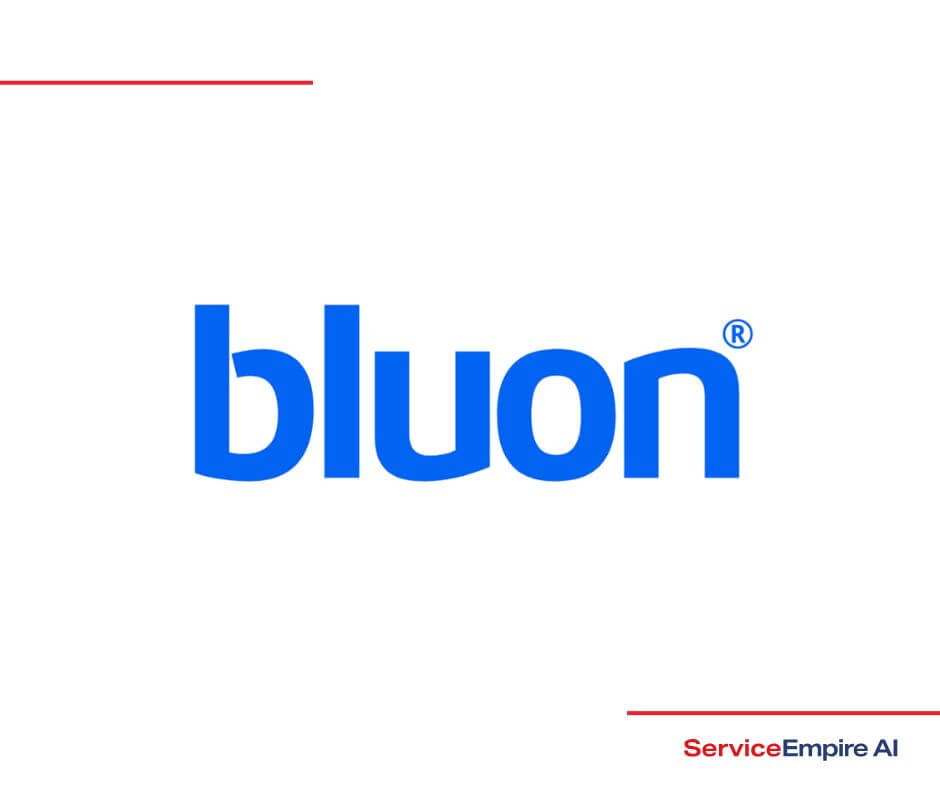 bluon logo on white background