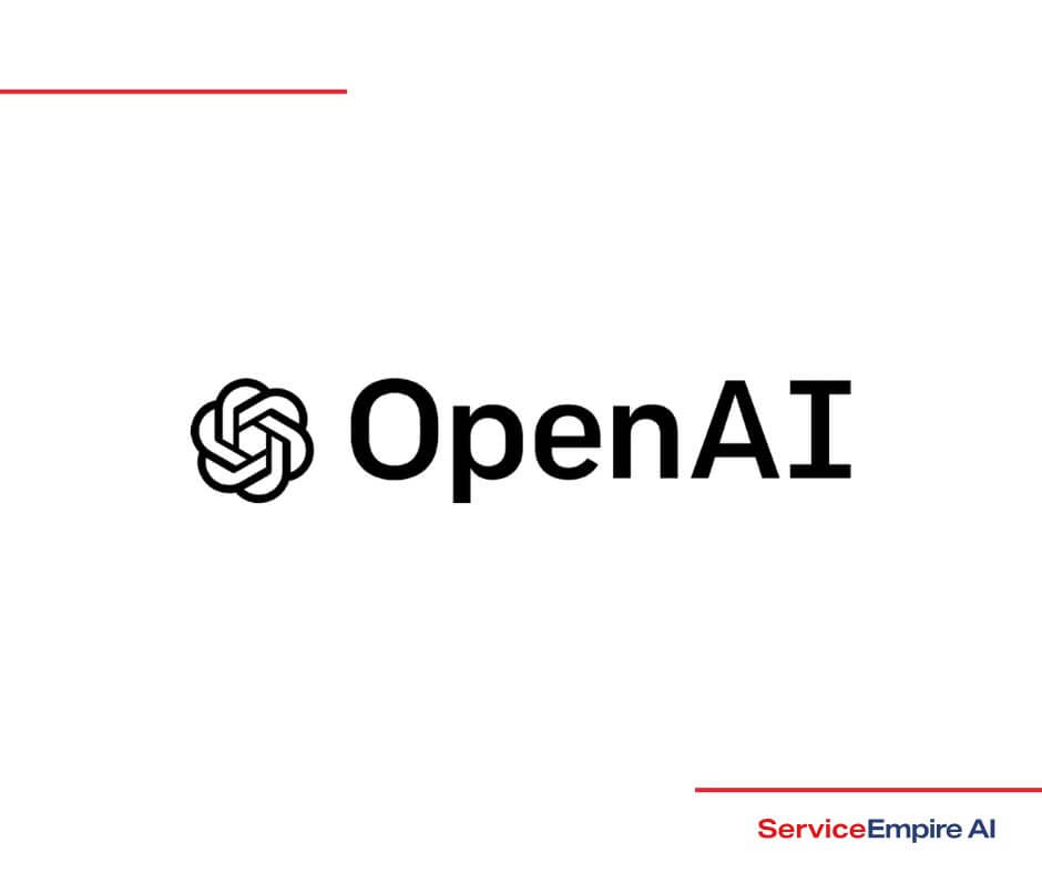Open AI logo on white background