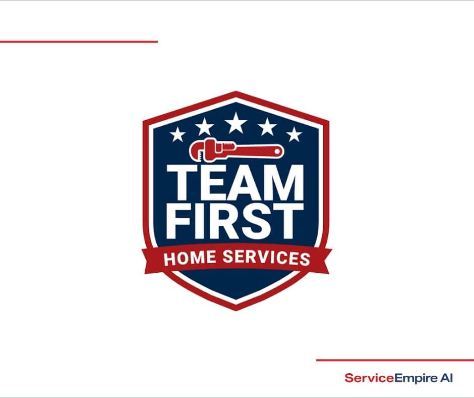 team first home services logo on white background