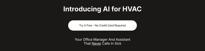 Introducing AI for HVAC - Try It Free - call to action button