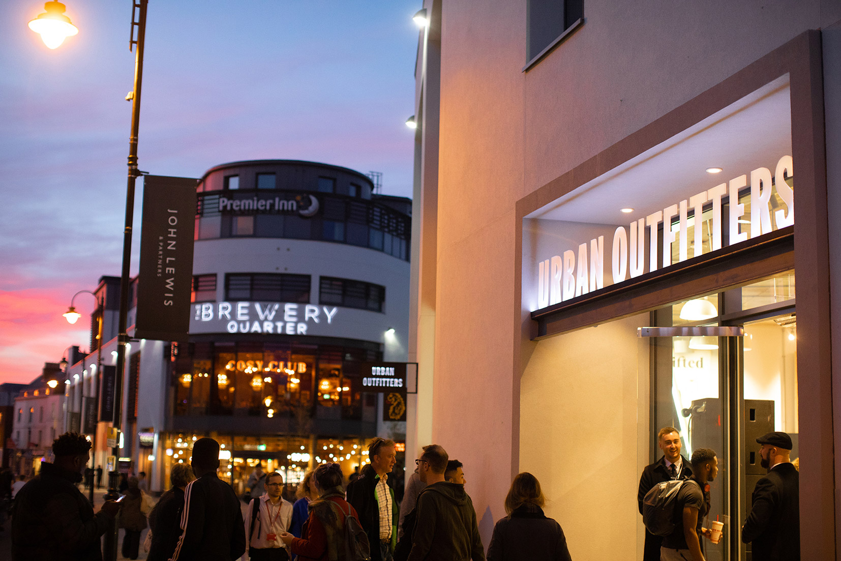 Busy Urban Outfitters exterior