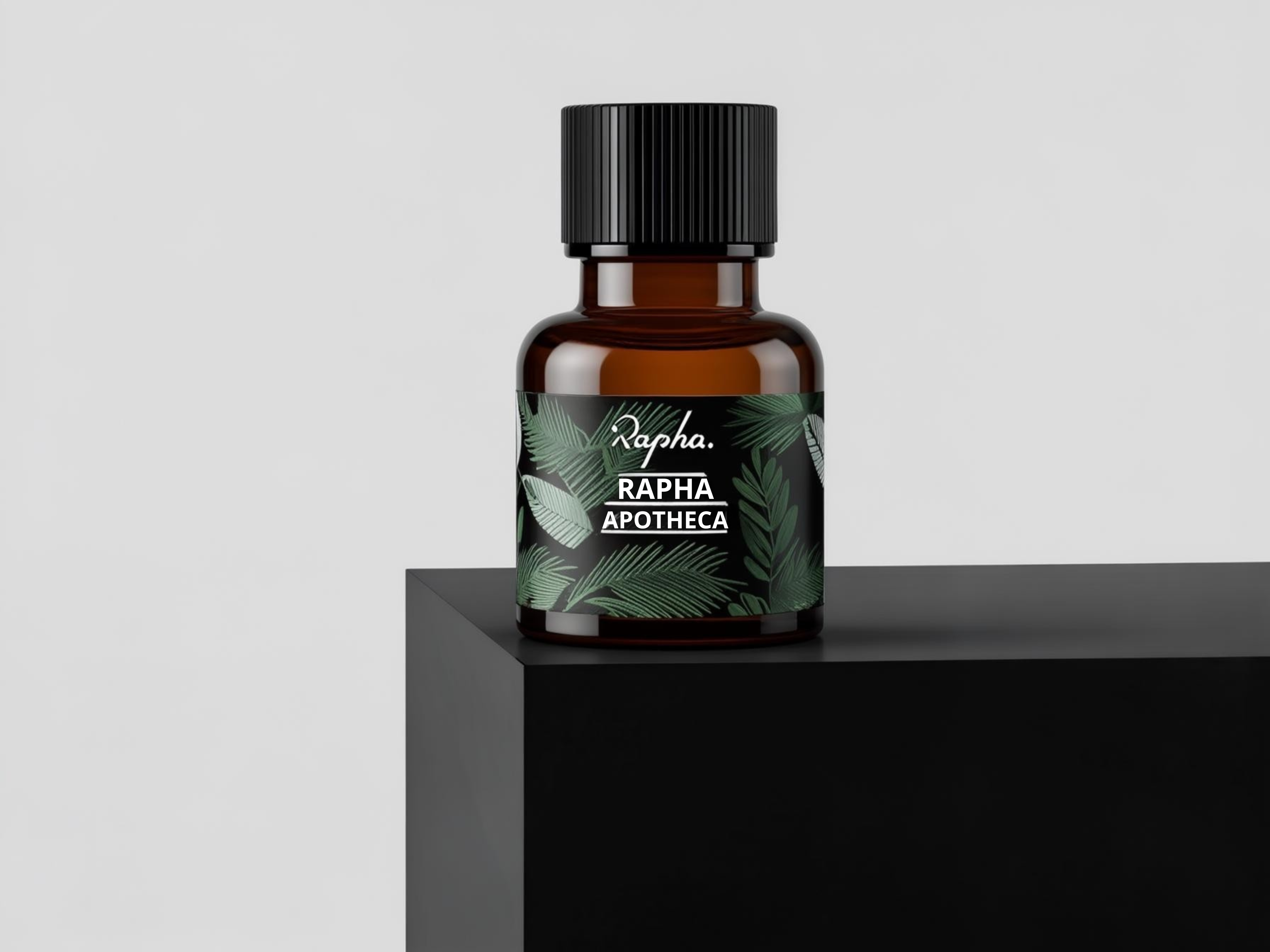 Custom product label on an amber bottle, created by our web design agency in South Carolina