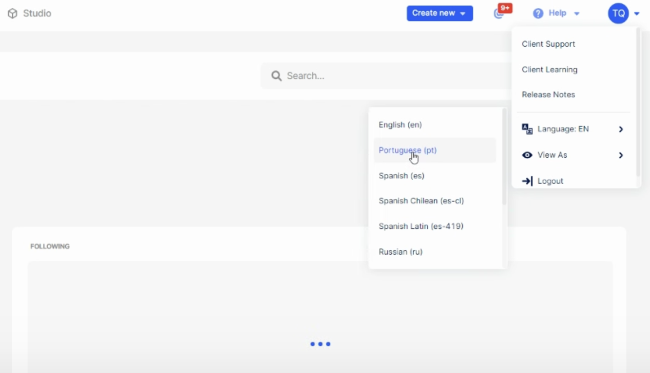 Language Nomenclature Updated in Menu