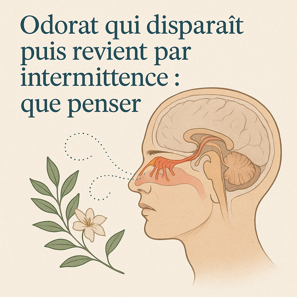 Odorat qui disparaît puis revient par intermittence : que penser