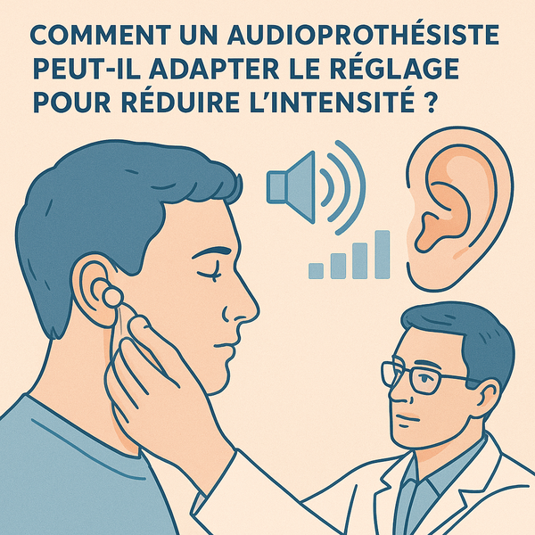 Comment un audioprothésiste peut-il adapter le réglage pour réduire l'intensité ?