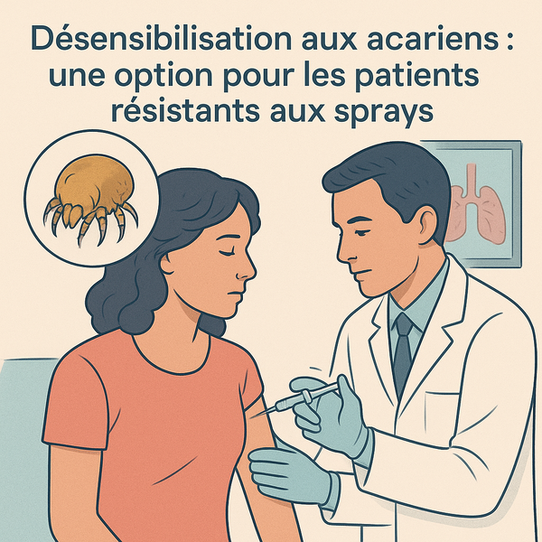 Désensibilisation aux acariens : une option pour les patients résistants aux sprays