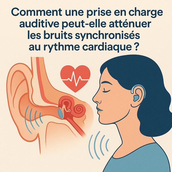 Comment une prise en charge auditive peut-elle atténuer les bruits synchronisés au rythme cardiaque ?