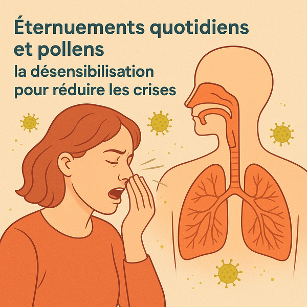 Éternuements quotidiens et pollens : la désensibilisation pour réduire les crises
