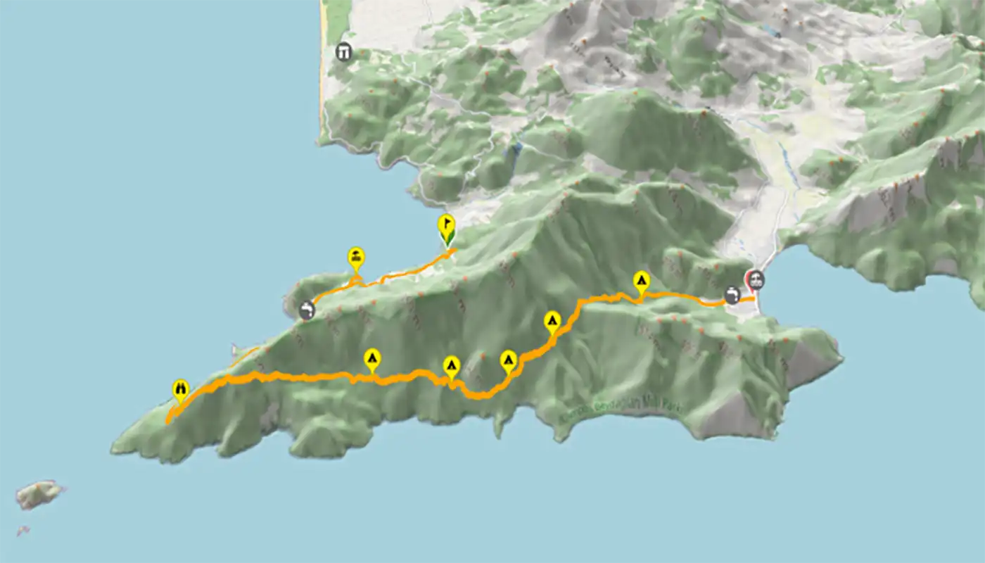 Lycian Way paths similar to John Muir Trail California