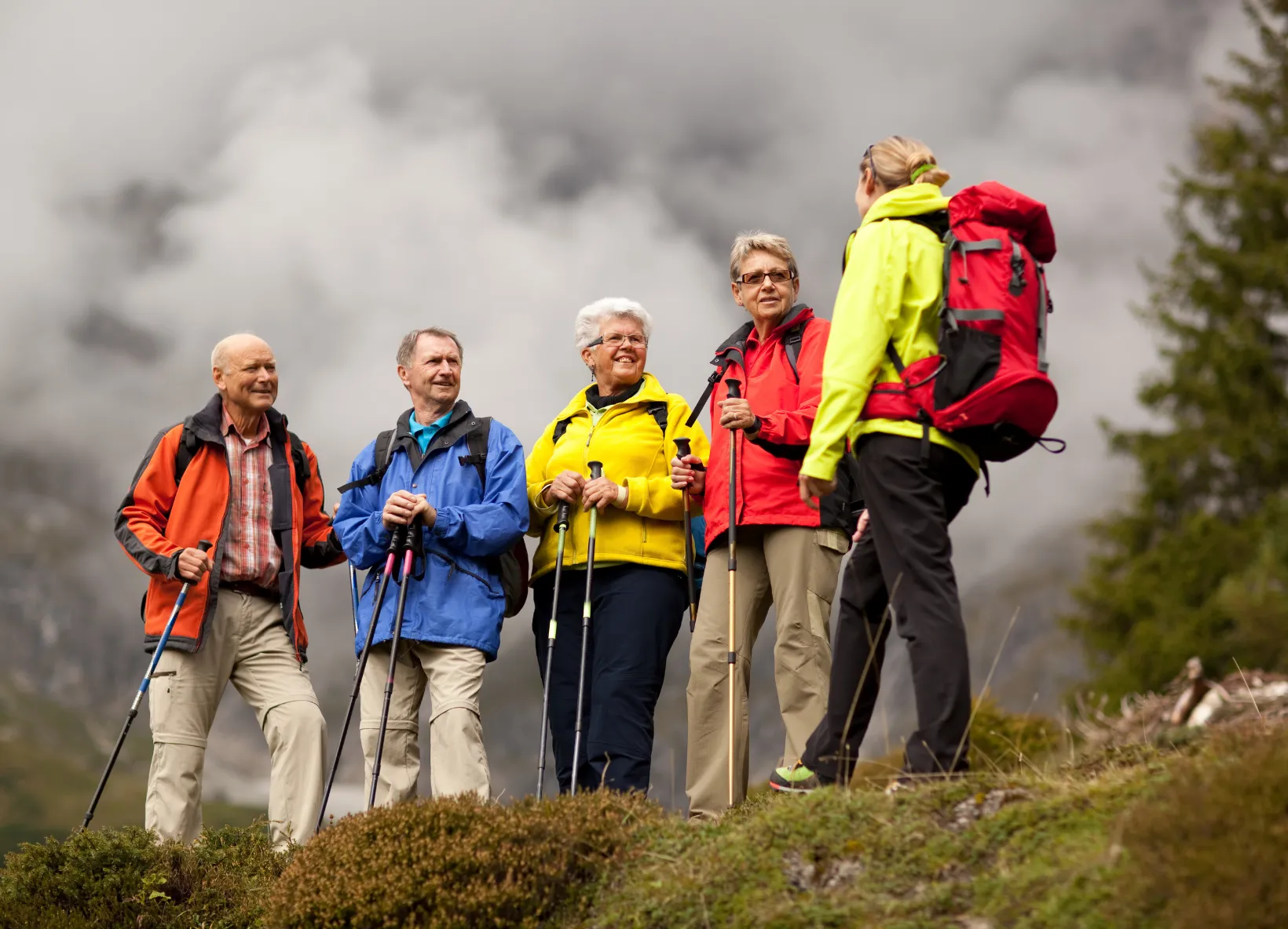 A group of senior hikers enjoying the scenic trails of Turkey. Adventure, health, and nature come together on unforgettable hiking routes.