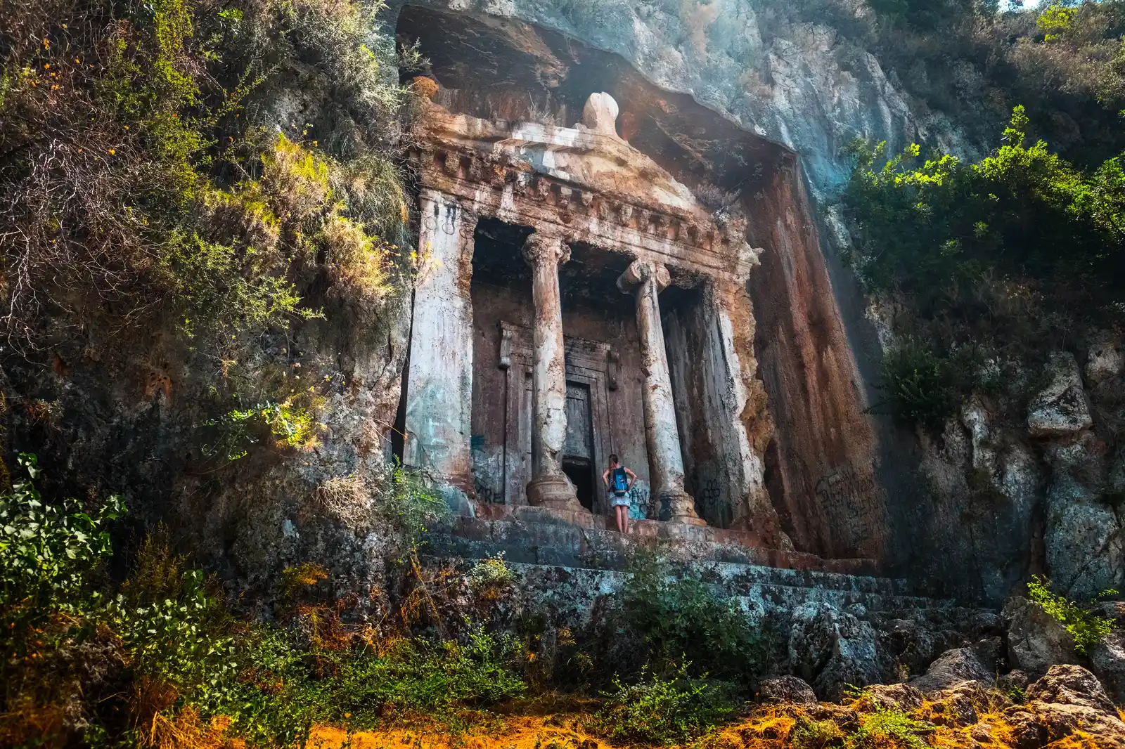 Explore the Lycian Rock Tombs in Fethiye, Turkey. Carved into cliffs, these ancient tombs showcase the unique history and culture of the Lycian civilization.