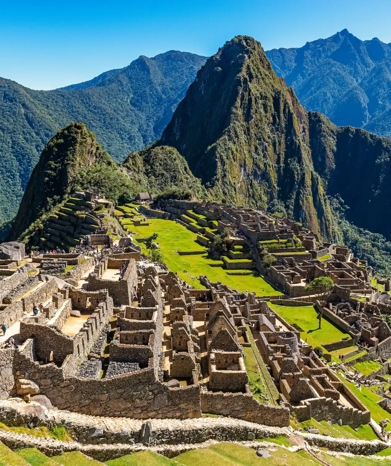 Machu Picchu, the lost city of the Incas in Peru, offers breathtaking views of ancient ruins and dramatic Andean landscapes. A UNESCO World Heritage treasure.