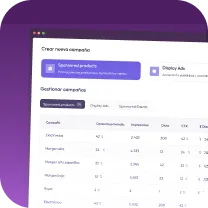 A tablet with a purple screen and a purple background.
