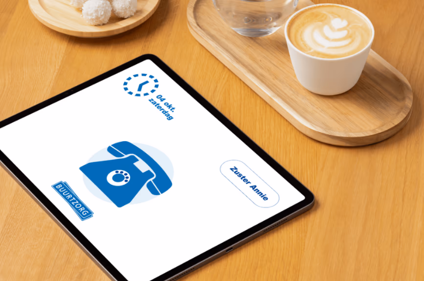 Tablet view of Zuster Annie, the digital support tool created by Studio Vrij and Buurtzorg