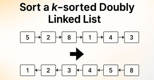 Sort a k-sorted Doubly Linked List (with Visualization)