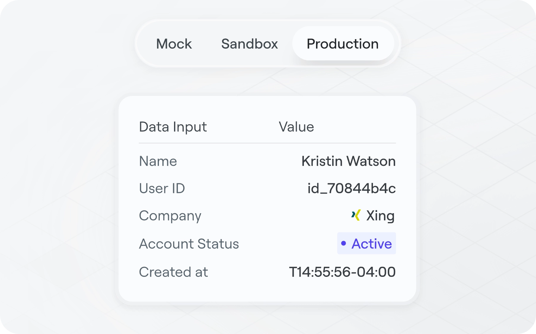 mock sandbox and production environments