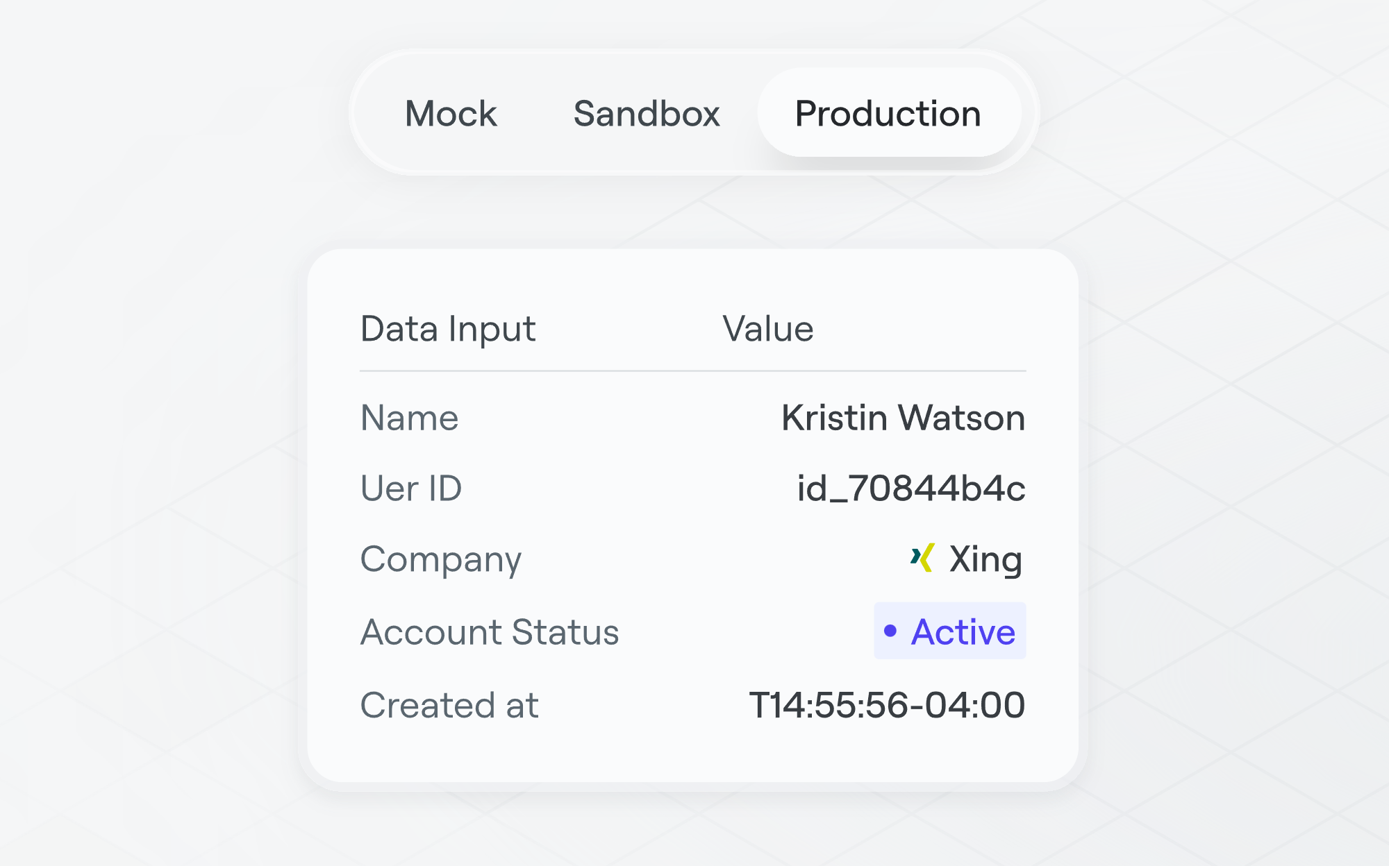 mock sandbox and production environments