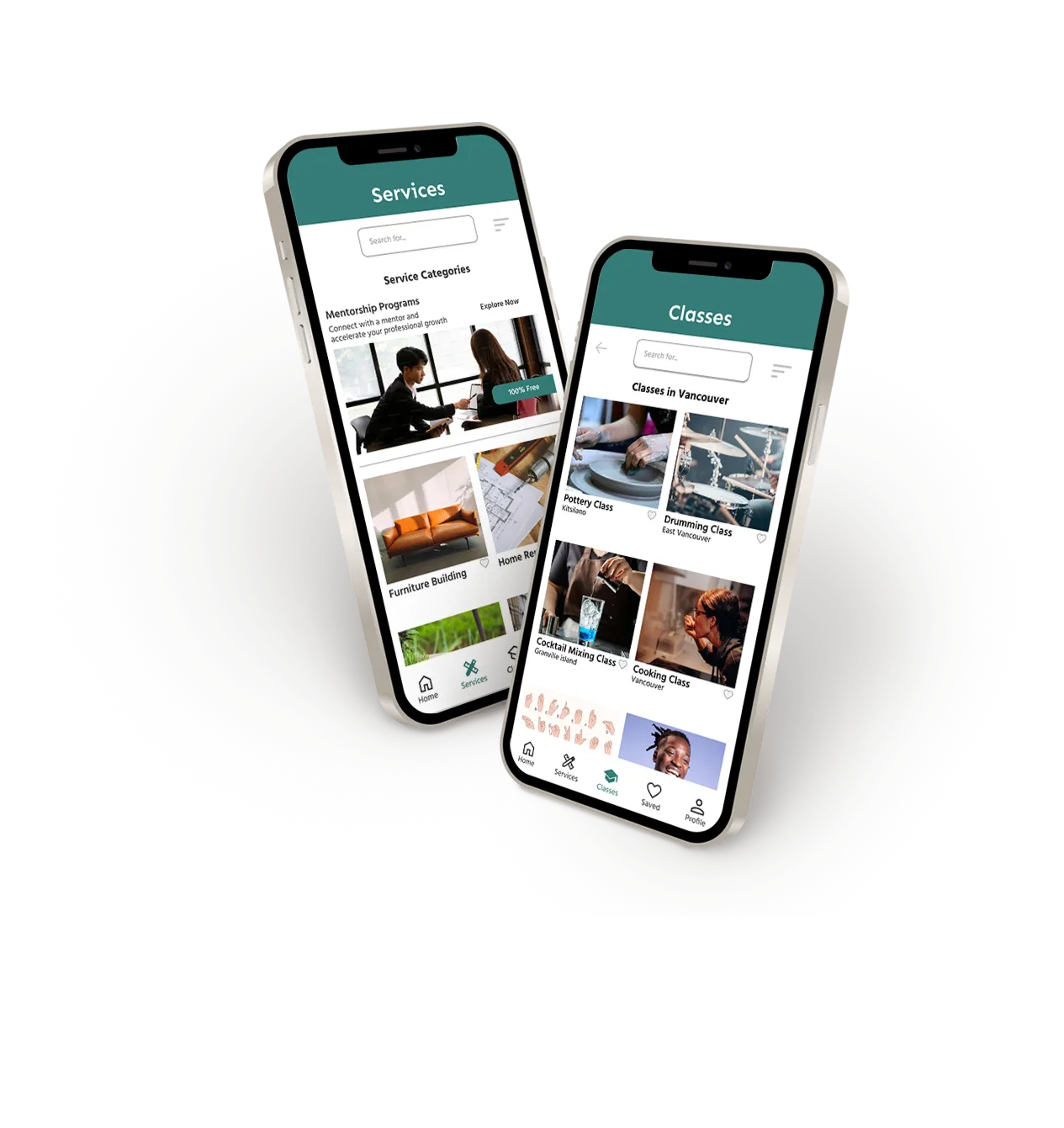 Local services and classes grid