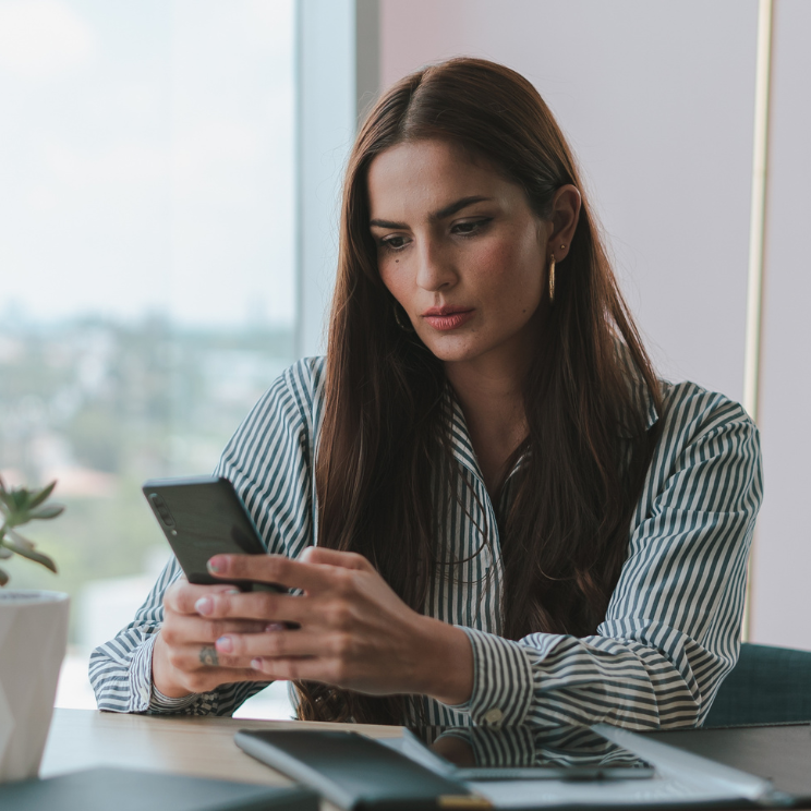 woman on phone