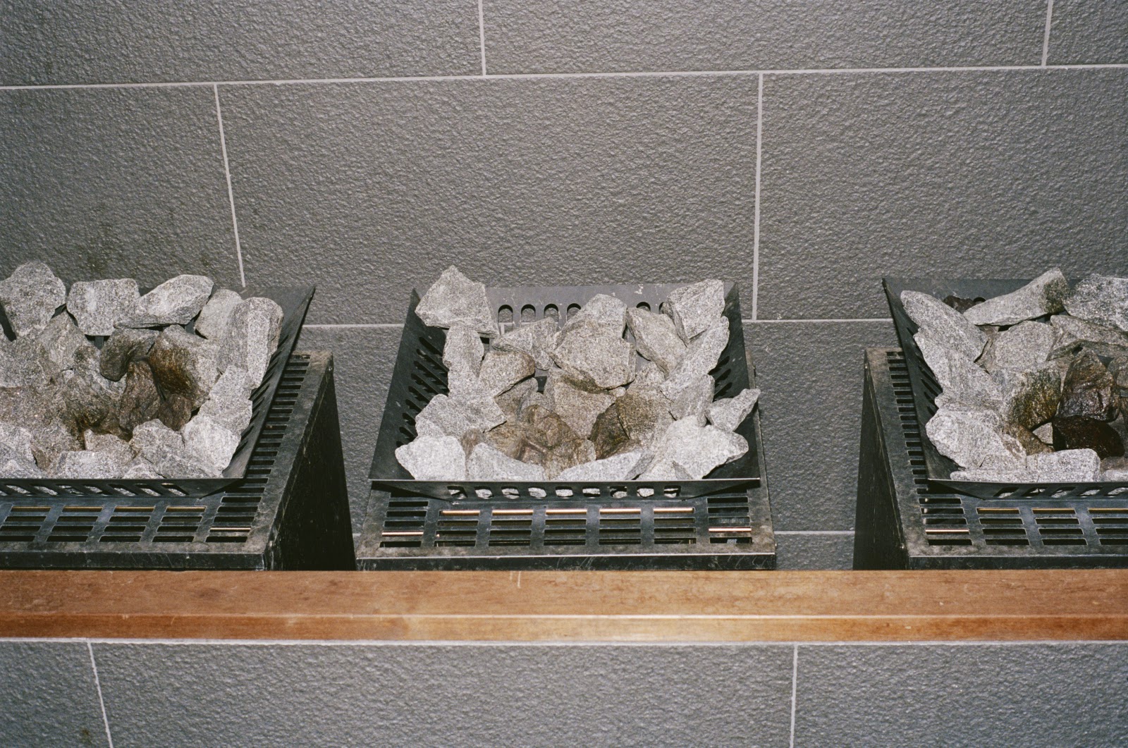 Sauna stones at Lore Bathing Club