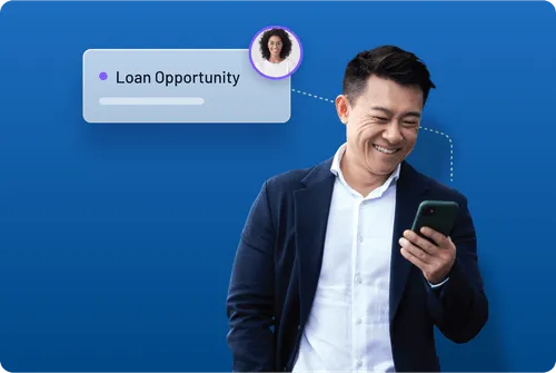 Loan Opportunity with man smiling