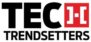 TEC Trendsetters logo with bold black text and red icon
