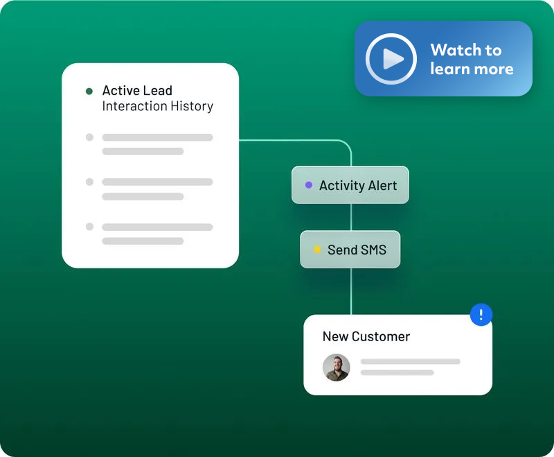 Conversion workflow with a play button to watch a short demo.