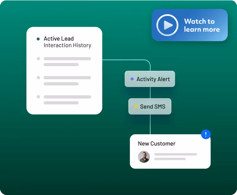 Conversion workflow with a play button to watch a short demo.