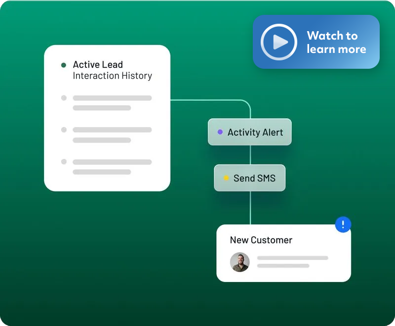 Conversion workflow with a play button to watch a short demo.