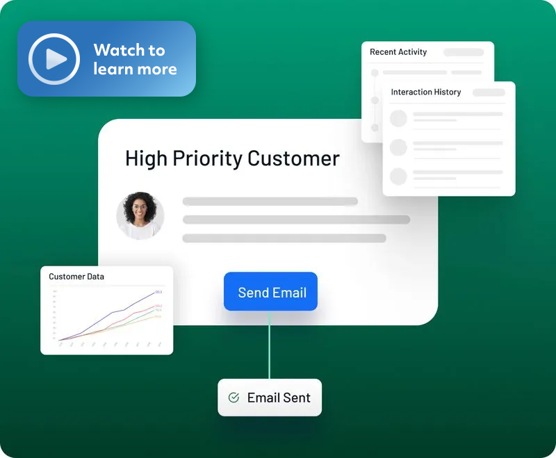 Retention workflow with a play button to watch a short demo.
