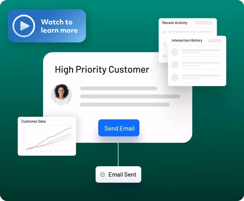 Retention workflow with a play button to watch a short demo.