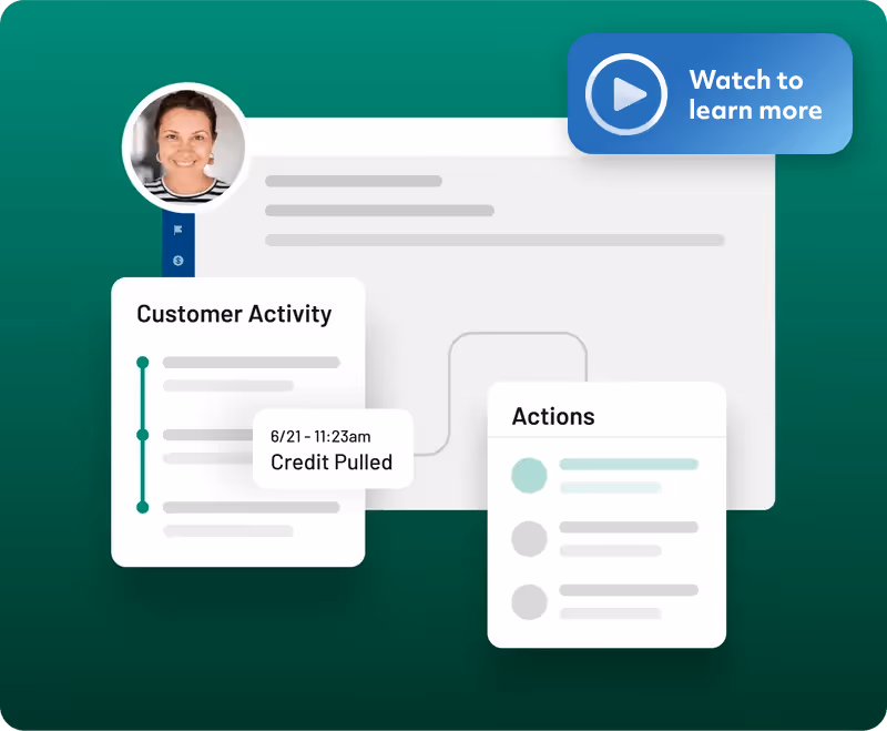 Cross-sell workflow with a play button to watch a short demo.