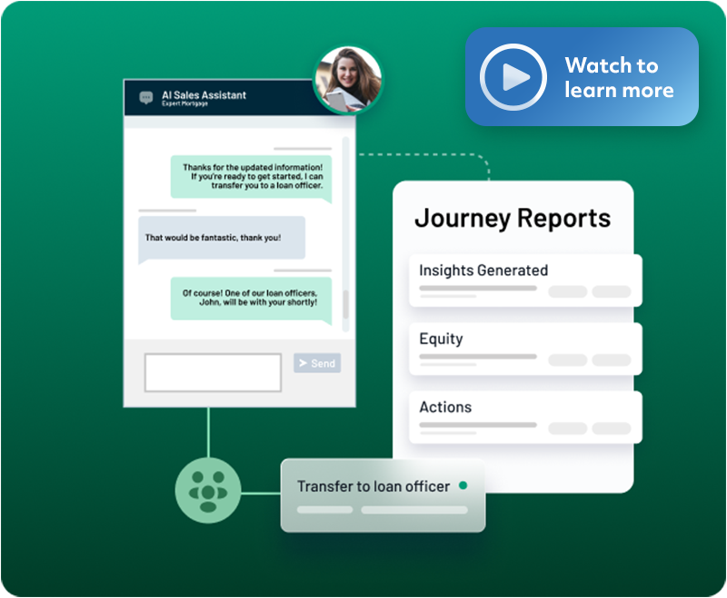 AI Assistant workflow of credit inquiry alerts journey.