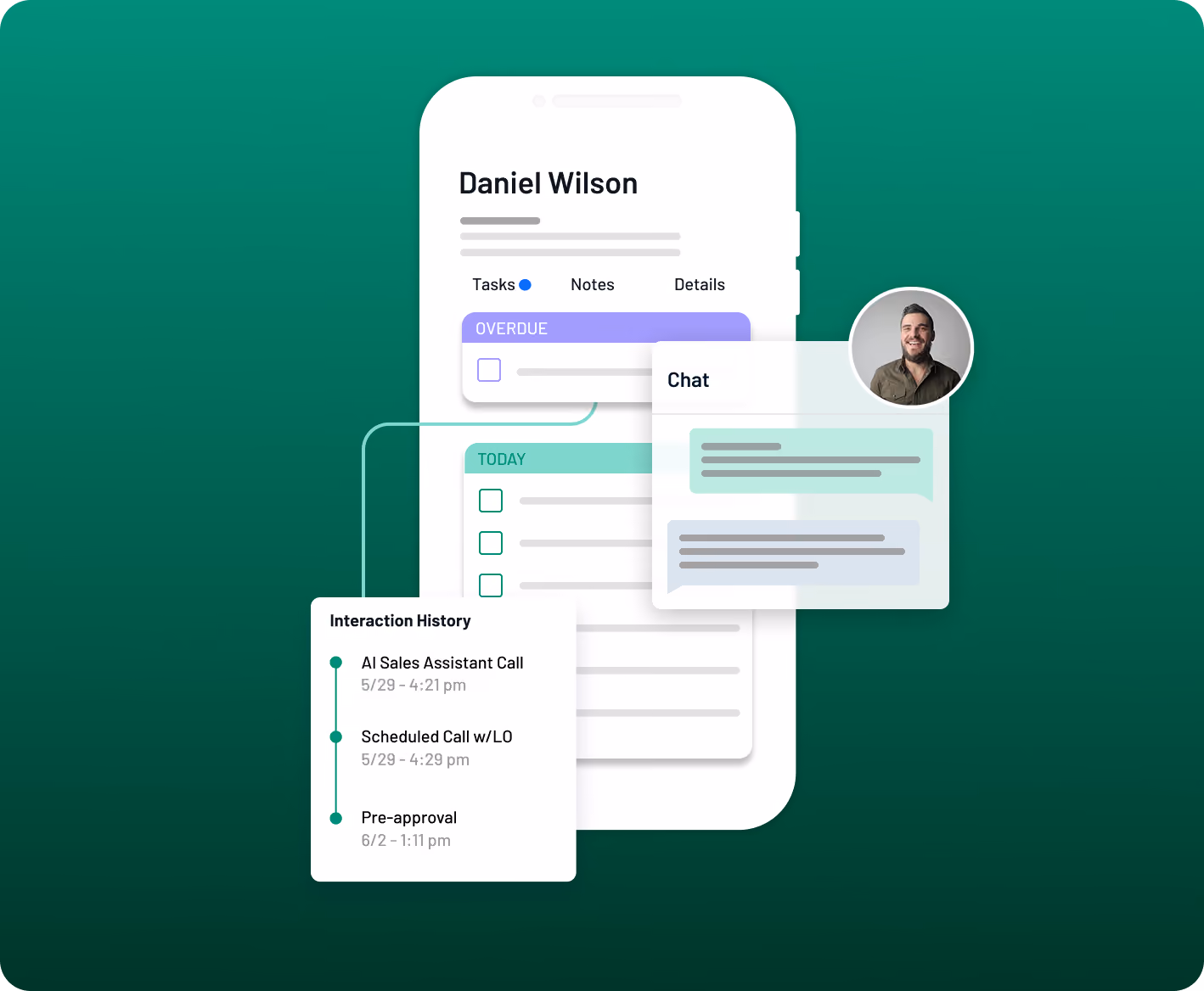 Keep all your conversations in one place through the Total Expert Mobile App.