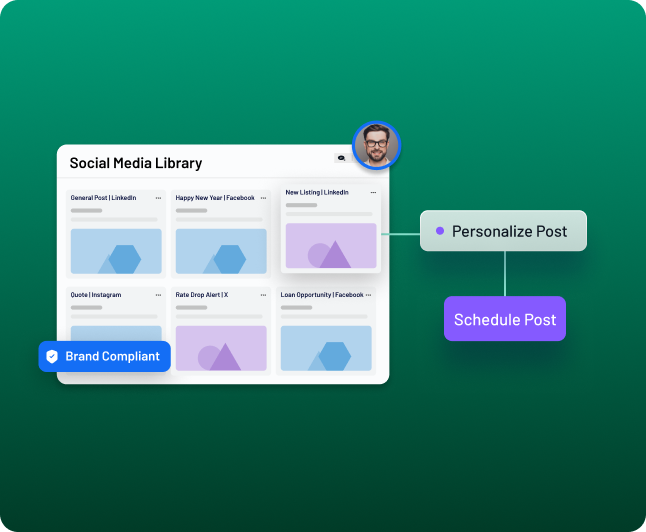 Brand compliant social media content at your fingertips.