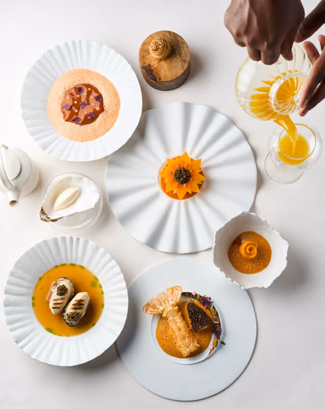 A michelin starred menu