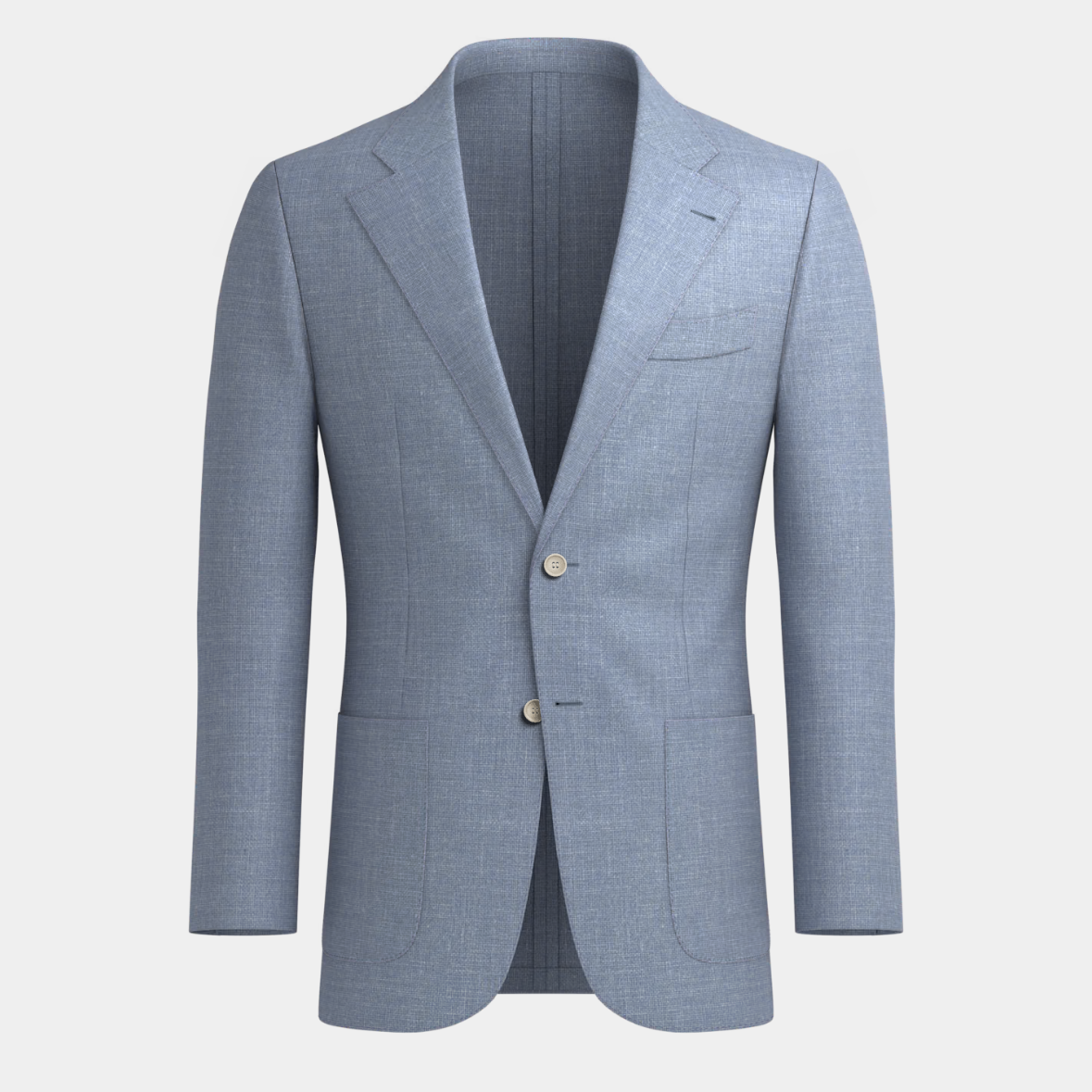 100% Pure Light Blue Linen Blazer