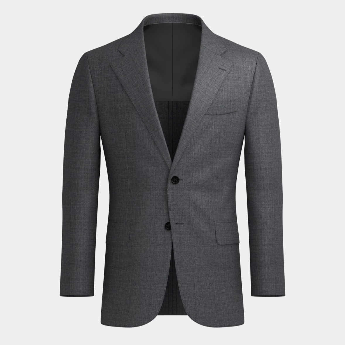 Dark Grey Heringbone Wool Linen Suit